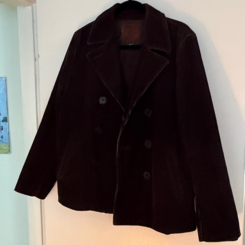 Ralph Lauren Dark Chocolate Brown Corduroy Double-Breasted Jacket Medium